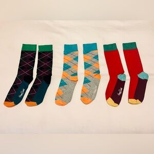 NWOT Men’s Happy Socks- 3 pairs